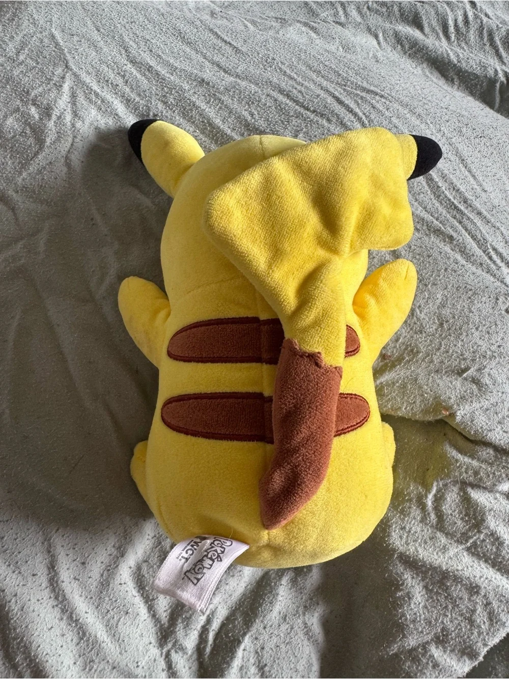 Pokemon Pikachu Bright Yellow Plush with Black-Eared Detail